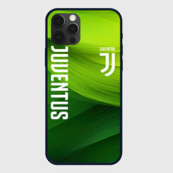Чехол для iPhone 12 Pro Ювентус лого на зеленом фоне, цвет: 3D-черный