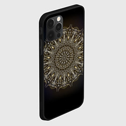 Чехол для iPhone 12 Pro Костяная мандала, цвет: 3D-черный — фото 2