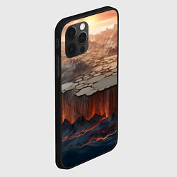 Чехол для iPhone 12 Pro Разлом земли и лавовой поверхности, цвет: 3D-черный — фото 2