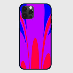 Чехол для iPhone 12 Pro Яркий цветной мотив, цвет: 3D-черный