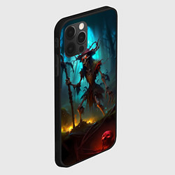 Чехол для iPhone 12 Pro Скелет в мрачном лесу, цвет: 3D-черный — фото 2