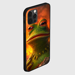 Чехол для iPhone 12 Pro Пепе в огне, цвет: 3D-черный — фото 2