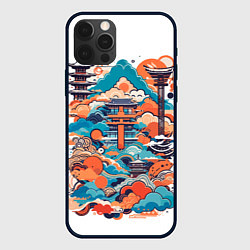 Чехол для iPhone 12 Pro Ancient japan, цвет: 3D-черный