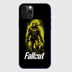 Чехол для iPhone 12 Pro Fallout green style, цвет: 3D-черный