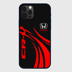 Чехол для iPhone 12 Pro Honda CR-V - красный и карбон, цвет: 3D-черный