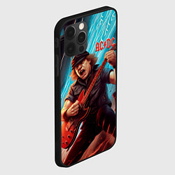 Чехол для iPhone 12 Pro ACDC rock music, цвет: 3D-черный — фото 2