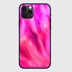 Чехол iPhone 12 Pro Pink abstract texture