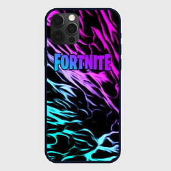 Чехол для iPhone 12 Pro Fortnite neon uniform, цвет: 3D-черный