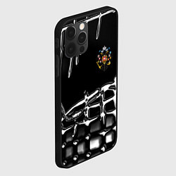 Чехол для iPhone 12 Pro Россия герб РФ, цвет: 3D-черный — фото 2