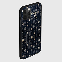 Чехол для iPhone 12 Pro Загадка ребус из цифр и знаков, цвет: 3D-черный — фото 2