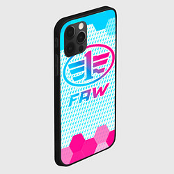 Чехол для iPhone 12 Pro FAW neon gradient style, цвет: 3D-черный — фото 2