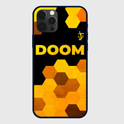 Чехол iPhone 12 Pro Doom - gold gradient: символ сверху