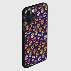 Чехол для iPhone 12 Pro Мексиканские черепа Калака, цвет: 3D-черный — фото 2