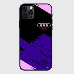 Чехол для iPhone 12 Pro Audi stripes, цвет: 3D-черный