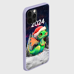 Чехол для iPhone 12 Pro Дракончик в новогоднюю ночь, цвет: 3D-светло-сиреневый — фото 2