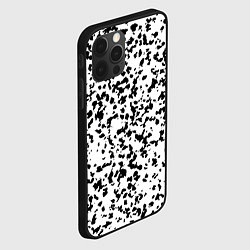 Чехол для iPhone 12 Pro Пятнистый чёрно-белый паттерн, цвет: 3D-черный — фото 2