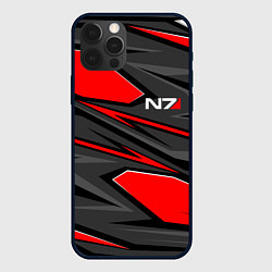 Чехол iPhone 12 Pro Mass Effect - черно-белый