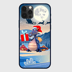 Чехол для iPhone 12 Pro Новогодний дракон 2024, цвет: 3D-черный