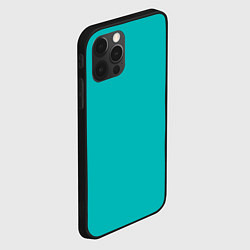 Чехол для iPhone 12 Pro Цвет морской волны однотонный, цвет: 3D-черный — фото 2
