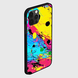 Чехол для iPhone 12 Pro Цветная абстракция - живопись, цвет: 3D-черный — фото 2