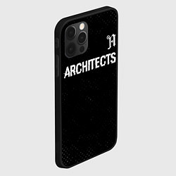 Чехол для iPhone 12 Pro Architects glitch на темном фоне: символ сверху, цвет: 3D-черный — фото 2