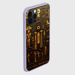 Чехол для iPhone 12 Pro Арт в стиле египетских письмен, цвет: 3D-светло-сиреневый — фото 2