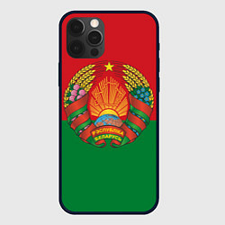 Чехол для iPhone 12 Pro Республика Беларусь, цвет: 3D-черный