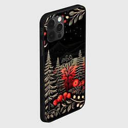 Чехол для iPhone 12 Pro Новогодняя темная ночь, цвет: 3D-черный — фото 2