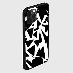 Чехол для iPhone 12 Pro Абстрактная чёрно-белая композиция, цвет: 3D-черный — фото 2