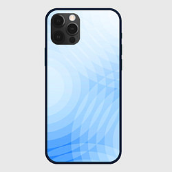 Чехол для iPhone 12 Pro Абстракция с голубыми кругами, цвет: 3D-черный