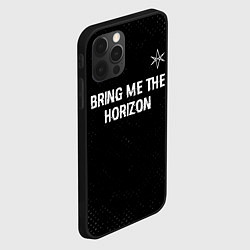 Чехол для iPhone 12 Pro Bring Me the Horizon glitch на темном фоне посеред, цвет: 3D-черный — фото 2