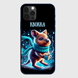 Чехол для iPhone 12 Pro Маленькое кенгуру квокка в шарфике, цвет: 3D-черный