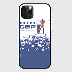 Чехол для iPhone 12 Pro СБР - Союз Биатлонистов России, цвет: 3D-черный