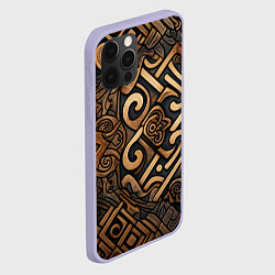 Чехол для iPhone 12 Pro Асимметричный узор в викингском стиле, цвет: 3D-светло-сиреневый — фото 2