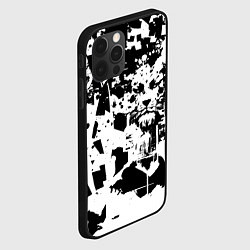 Чехол для iPhone 12 Pro Морда льва - абстракция, цвет: 3D-черный — фото 2