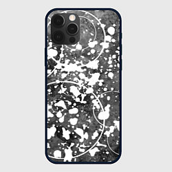 Чехол iPhone 12 Pro Абстракция - круги на сером