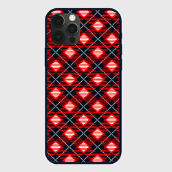 Чехол для iPhone 12 Pro Разноцветные квадраты, цвет: 3D-черный