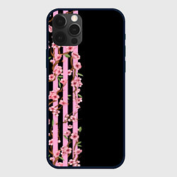 Чехол iPhone 12 Pro Сакура и полосы