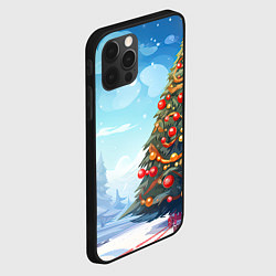 Чехол для iPhone 12 Pro Большая новогодняя елка, цвет: 3D-черный — фото 2