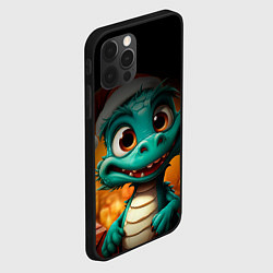 Чехол для iPhone 12 Pro Зеленый дракон, цвет: 3D-черный — фото 2