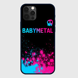 Чехол для iPhone 12 Pro Babymetal - neon gradient посередине, цвет: 3D-черный