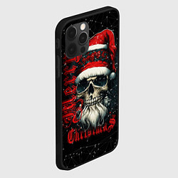 Чехол для iPhone 12 Pro Рождественская с черепом деда мороза, цвет: 3D-черный — фото 2