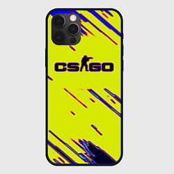 Чехол для iPhone 12 Pro Counter strike neon yellow, цвет: 3D-черный