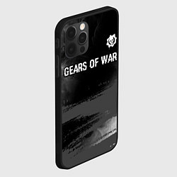 Чехол для iPhone 12 Pro Gears of War glitch на темном фоне посередине, цвет: 3D-черный — фото 2