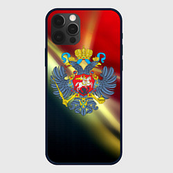 Чехол для iPhone 12 Pro Герб РФ патриот, цвет: 3D-черный