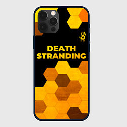 Чехол для iPhone 12 Pro Death Stranding - gold gradient посередине, цвет: 3D-черный