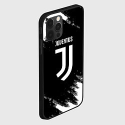 Чехол для iPhone 12 Pro Juventus спорт краски черно белый, цвет: 3D-черный — фото 2