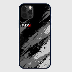 Чехол для iPhone 12 Pro N7 - mass effect monochrome, цвет: 3D-черный