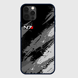 Чехол iPhone 12 Pro N7 - mass effect monochrome