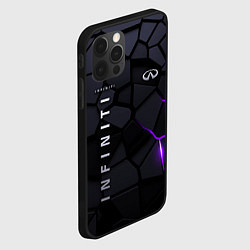 Чехол для iPhone 12 Pro Infiniti - плиты с эффектом свечения, цвет: 3D-черный — фото 2